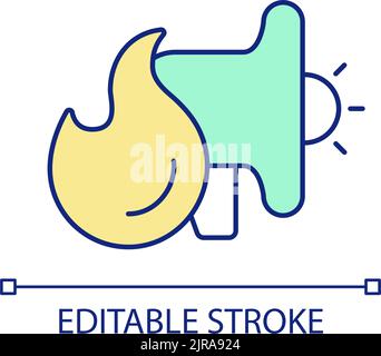 Effective advertising campaign RGB color icon Stock Vector