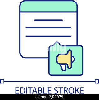 Promotional content RGB color icon Stock Vector