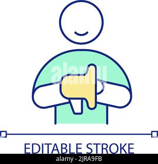Marketing specialist RGB color icon Stock Vector