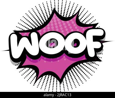 woof comic word Stock Vector Image & Art - Alamy