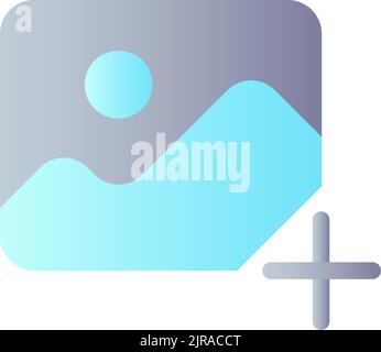 Add picture flat gradient color ui icon Stock Vector