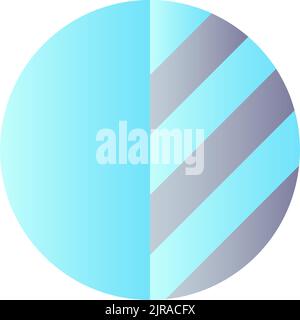 Contrast flat gradient color ui icon Stock Vector