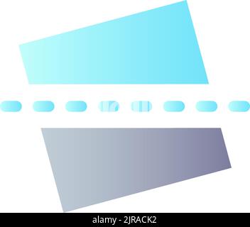 Straighten flat gradient color ui icon Stock Vector