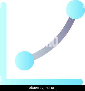 Curves tool flat gradient color ui icon Stock Vector
