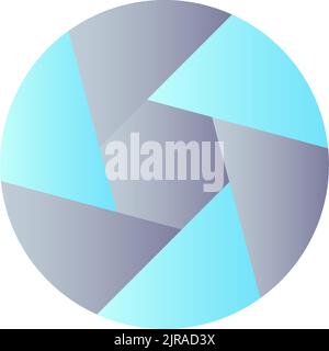 Camera diaphragm flat gradient color ui icon Stock Vector
