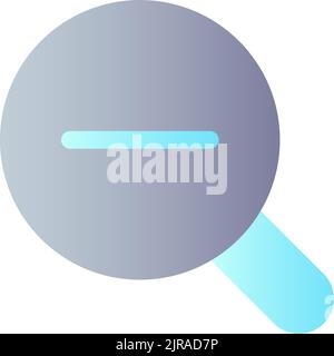 Magnifier and minus flat gradient color ui icon Stock Vector