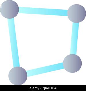 Perspective tool flat gradient color ui icon Stock Vector