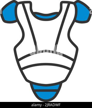 Baseball Chest Protector Icon. Editable Bold Outline With Color Fill Design. Vector Illustration. Stock Vector