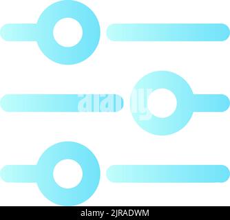 Adjustments flat gradient color ui icon Stock Vector