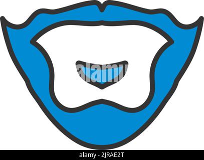 Goatee Icon. Editable Bold Outline With Color Fill Design. Vector Illustration. Stock Vector