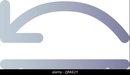 Move backward flat gradient color ui icon Stock Vector