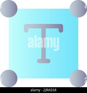 Text flat gradient color ui icon Stock Vector