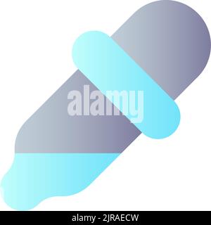 Eyedropper flat gradient color ui icon Stock Vector