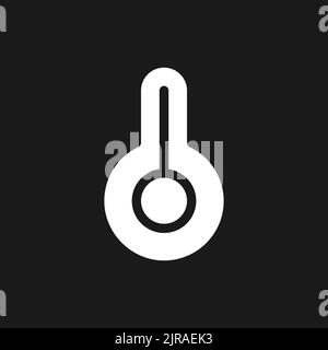 Warmth dark mode glyph ui icon Stock Vector