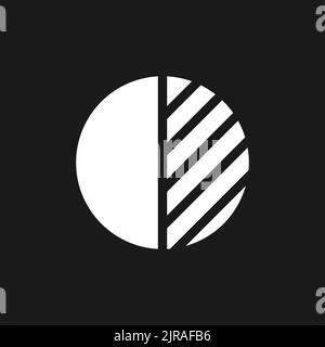 Contrast dark mode glyph ui icon Stock Vector