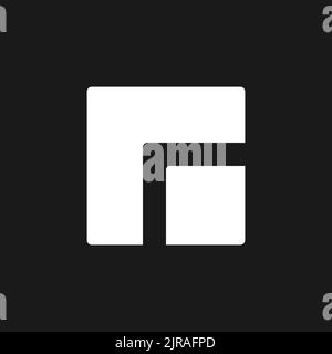 Full screen mode dark mode glyph ui icon Stock Vector