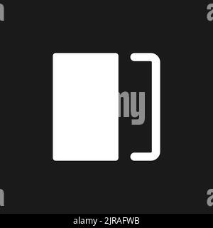Overlay dark mode glyph ui icon Stock Vector