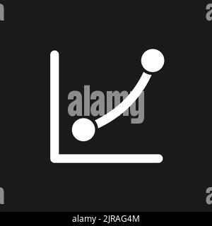 Curves tool dark mode glyph ui icon Stock Vector