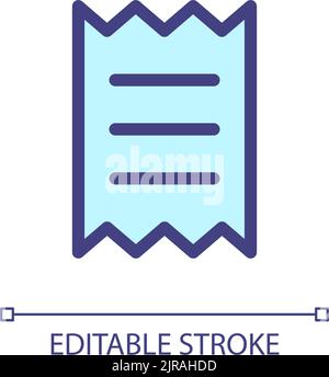 Get receipt for purchase pixel perfect RGB color ui icon Stock Vector