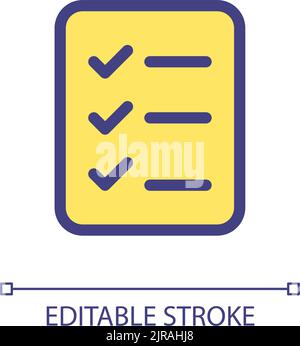Shopping list pixel perfect RGB color ui icon Stock Vector