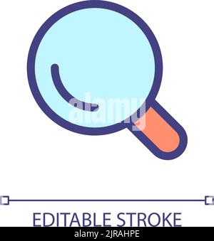 On-site search pixel perfect RGB color ui icon Stock Vector