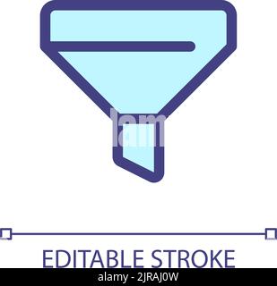 Funnel pixel perfect RGB color ui icon Stock Vector