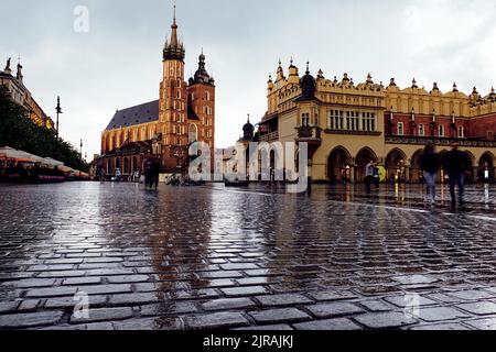 St. Mary's Basilica in Krakow Stock Photo