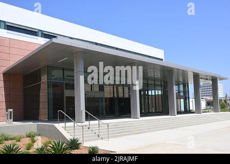 SANTA ANA, CALIFORNIA - 22 AUG 2022: The Board Hearing Room at the Orange County Hall of Administration building in the Civic Center area of Downtown Stock Photo