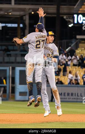 Milwaukee Brewers Shortstop Willy Adames (27) In The First Inning ...