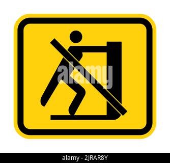 Symbol No Reaching label Stock Vector