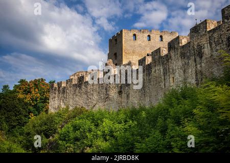 Slovenia, Savinja, Celje, Fortified wall of Celje Castle Stock Photo