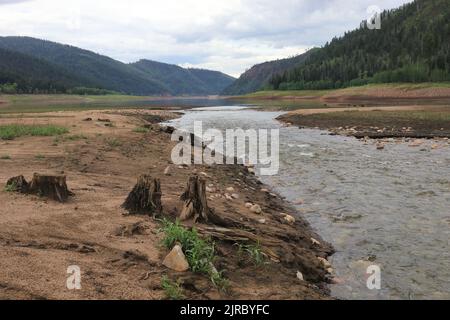 Lake and stream Stock Photo