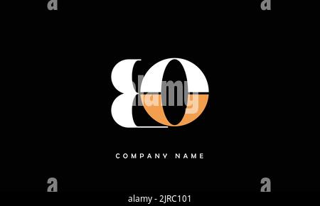 BO, OB Abstract Letters Logo Monogram Stock Vector