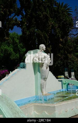 Fuente de los Cántaros (Fountain of the jugs) at the Lindbergh Forum in Parque Mexico in the Colonia Hipodromo of Colonia Condesa, Mexico City,. Stock Photo