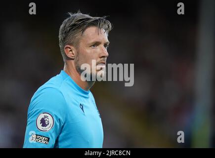 Nottingham Forest goalkeeper Wayne Hennessey during the Carabao Cup second round match at Blundell Park, Grimsby. Picture date: Tuesday August 23, 2022. Stock Photo