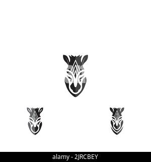 Zebra Logo Design Inspiration. Zebra logo on white background Stock Vector