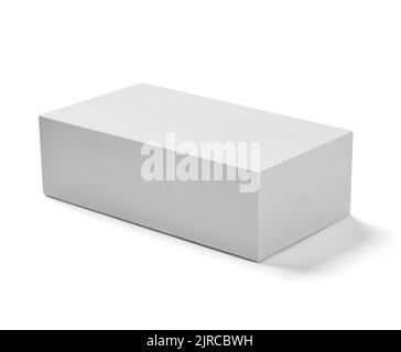 white box package mock up template product background design container cardboard blank paper pack Stock Photo