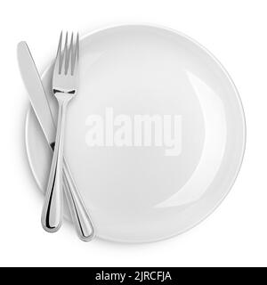 dining etiquette. Signs for the waiter, location of cutlery in different situations Stock Photo