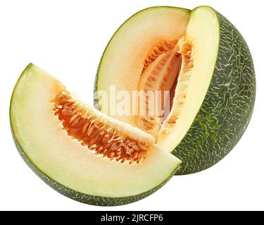 melon isolated on white background, clipping path, full depth of field Stock Photo