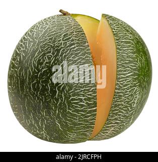melon isolated on white background, clipping path, full depth of field Stock Photo