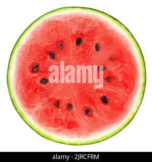 watermelon slice isolated on white background, clipping path, full depth of field Stock Photo