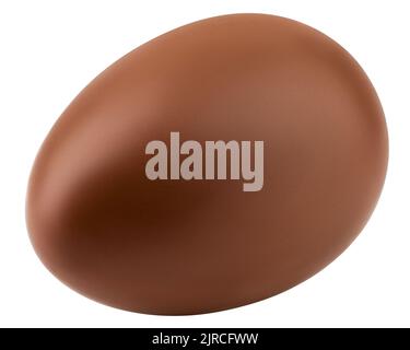 Chocolate egg isolated on white background, clipping path, full depth of field Stock Photo