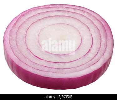 red onion isolated on white background, clipping path, full depth of field Stock Photo