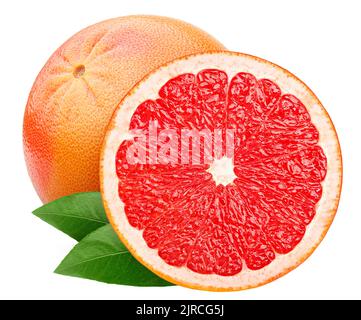 grapefruit isolated on white background, clipping path, full depth of field Stock Photo