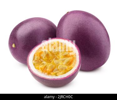 passionfruit isolated on white background, clipping path, full depth of field Stock Photo