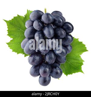 purple grape, isolated on white background, clipping path, full depth of field Stock Photo