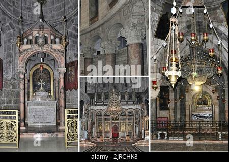 The Basilica of the Holy Sepulcher,the most important Catholic church built on the site of the crucifixion, anointing,burial and resurrection of Jesus Stock Photo