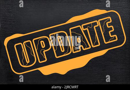 Word UPDATE on dark background Stock Photo