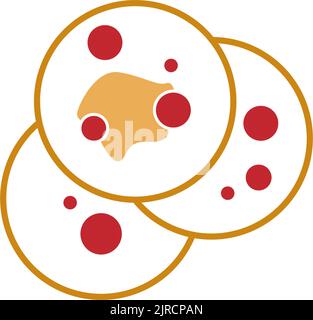 Pancake icon flat design illustration template Stock Vector