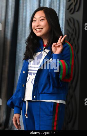 Awkwafina attends 'The Lord Of The Rings: The Rings Of Power' New York Screening at Lincoln Center on August 23, 2022 in New York City. Stock Photo